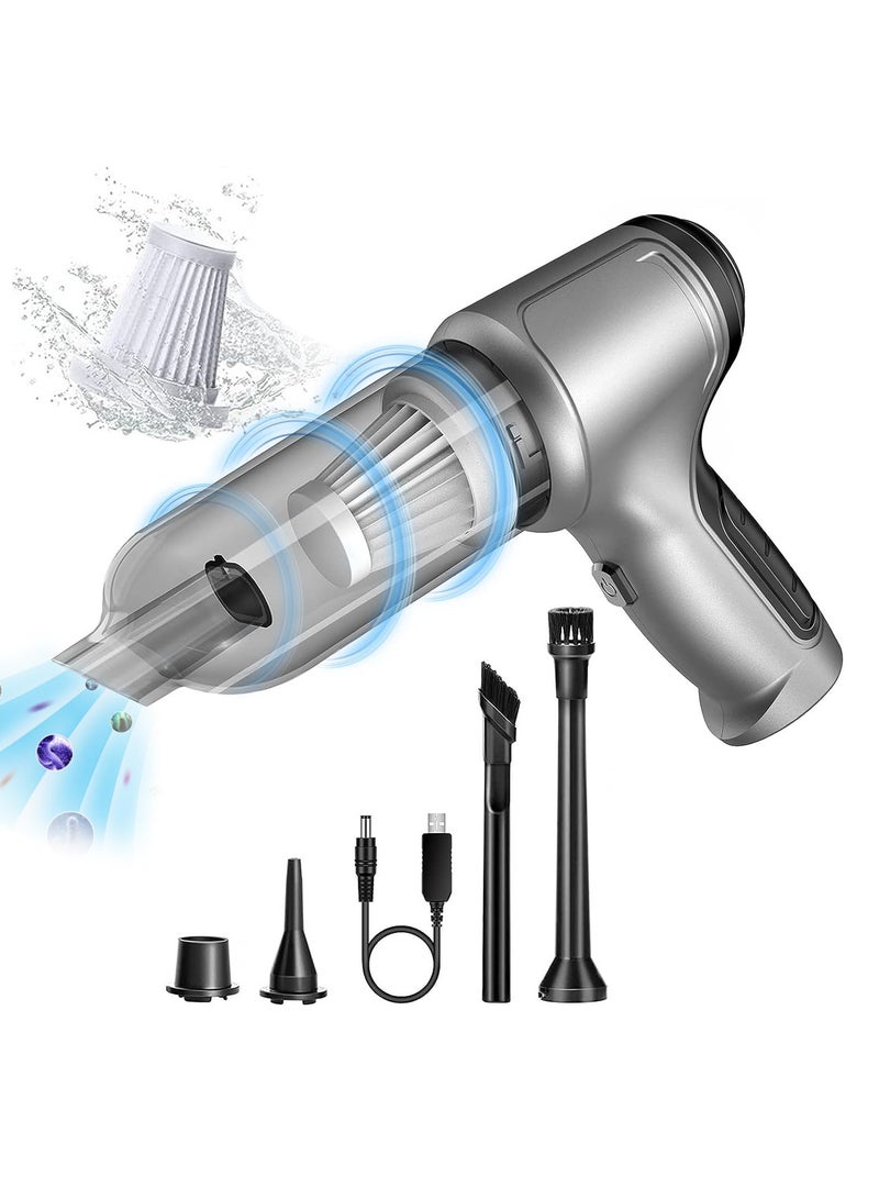 Hihonor Car Vacuum Cleaner - 150000RPM Powerful Handheld Portable Car Vacuum, 3 in 1 Keyboard Wireless Handheld Vacuum with Brushless Motor for Car,Office and Home Cleaning - Image 1