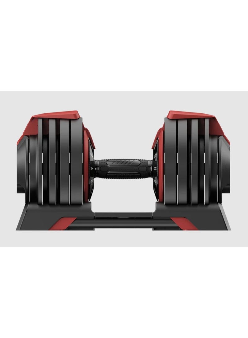 Kingsmith 24Kgs Adjustable Dumbbell FWAD241 | One-Hand Fast Adjustment | 3-24KG Weight Range | Secure Locking System | Save Space - Black/Red - Image 1