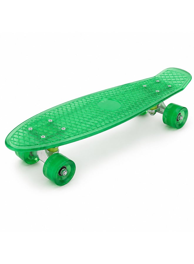 DEXO 22” Mini Cruiser Skateboard – Retro Plastic Penny Board with ABEC-7 Bearings, 59mm Urethane Wheels & T-Tool - Image 1