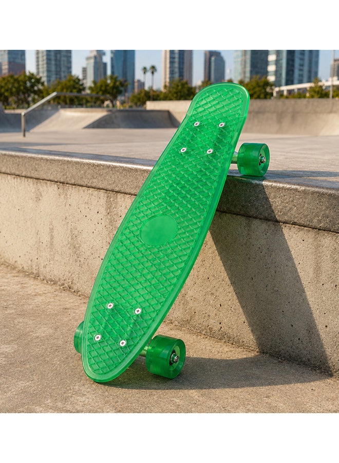 DEXO 22” Mini Cruiser Skateboard – Retro Plastic Penny Board with ABEC-7 Bearings, 59mm Urethane Wheels & T-Tool - Image 4