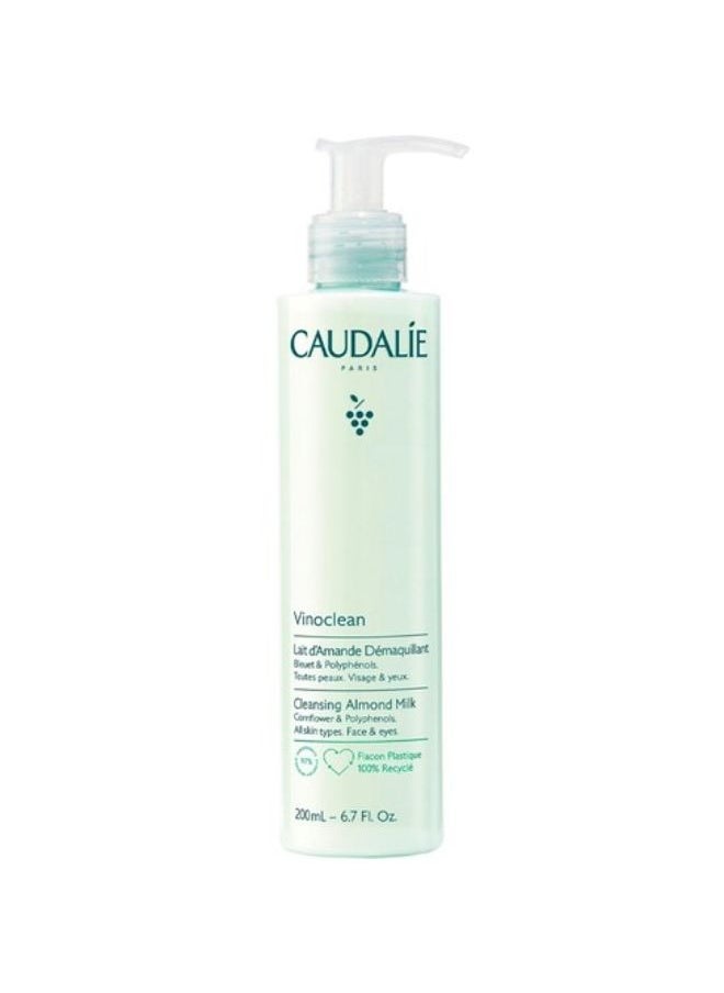 CAUDALIE GENTLE CLEANSING ALMOND MILK EYES AND FACE MAKE-UP REMOVER 200ML 