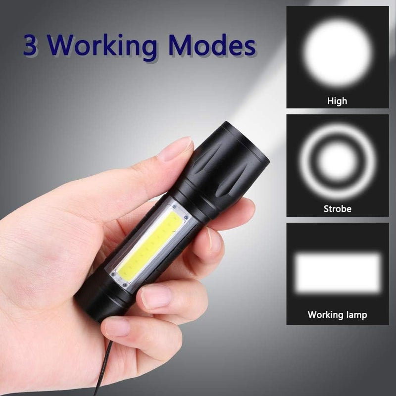 Generic ShopNSave Small Sun Meter Zoomable Waterproof Torchlight LED Metal Body Flashlight Torch with Box Pack of one  - Image 5