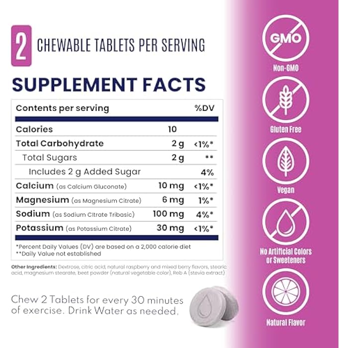 SaltStick Electrolyte FastChews - 60 Mixed Berry Chewable Tablets - Salt Tablets for Running and Hydration, Electrolyte Chews - 60 Count - Image 4