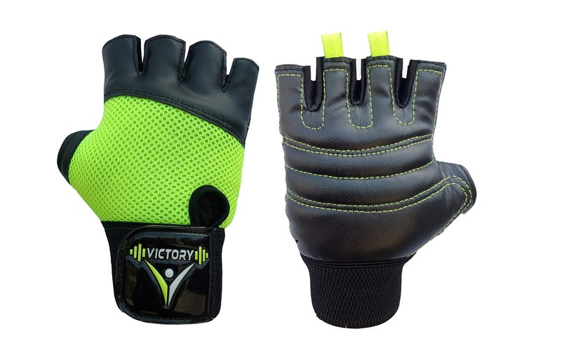 Victory Calvin-06 Gym & Fitness Glove with with Wrist Support (Green) - Image 4