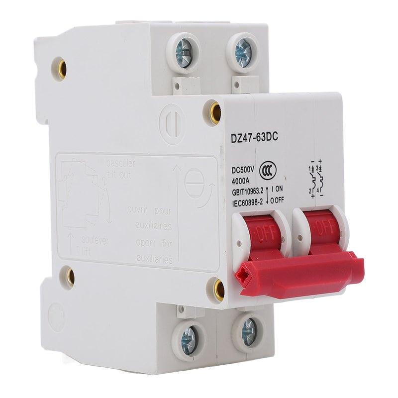 DC 500V Photovoltaic Circuit Breaker 2P Air Switch for Overload Short Circuit Protection 10A - Image 1