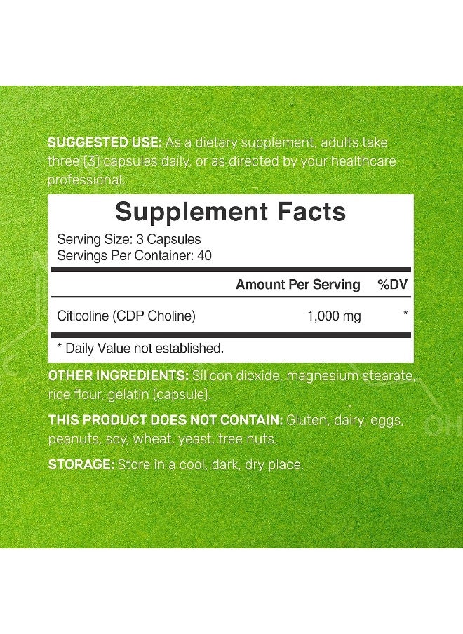 DEAL SUPPLEMENT DEAL SUPPLEMENT Citicoline CDP Choline, 1,000mg Per Serving, 120 Capsules  - Image 2