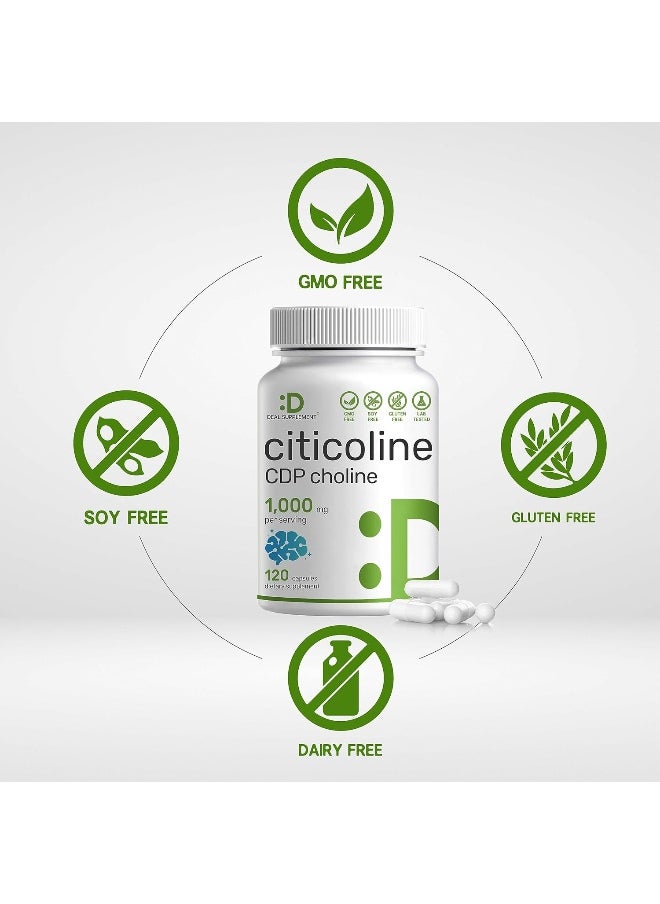 DEAL SUPPLEMENT DEAL SUPPLEMENT Citicoline CDP Choline, 1,000mg Per Serving, 120 Capsules  - Image 3