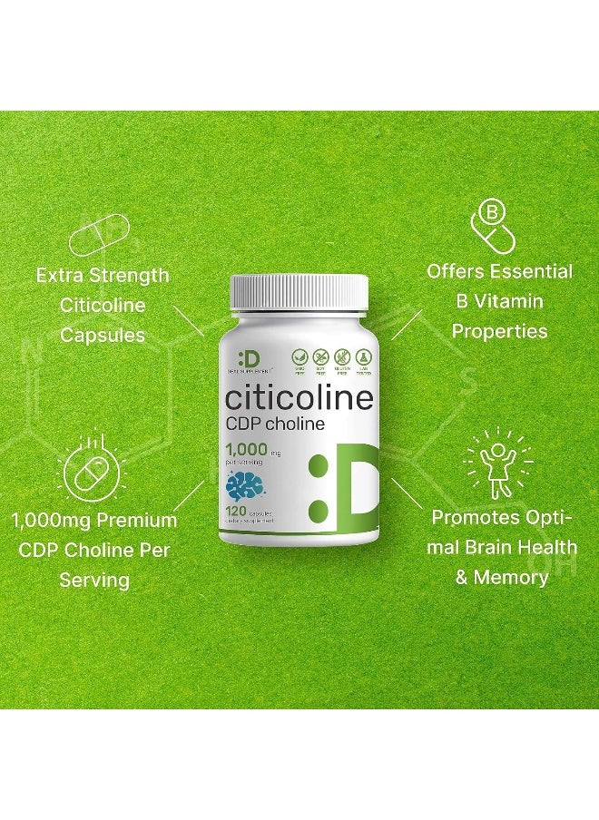 DEAL SUPPLEMENT DEAL SUPPLEMENT Citicoline CDP Choline, 1,000mg Per Serving, 120 Capsules  - Image 4