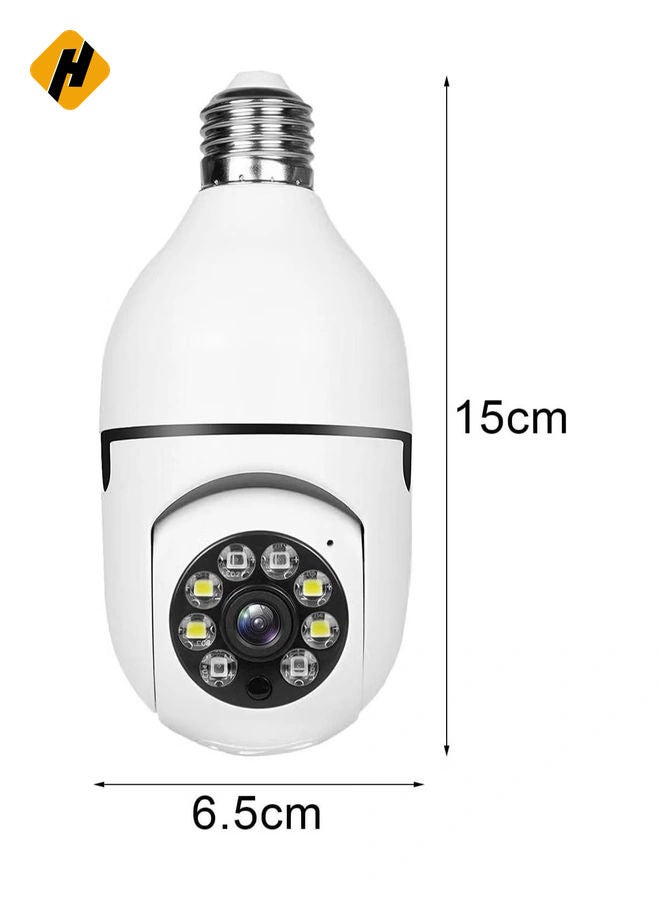 HuHa Bulb Camera 1080P, Night Vision IP Camera, PTZ Camera, 4X Digital Zoom Monitor, Home Security System, WiFi Camera Full Color  - Image 2