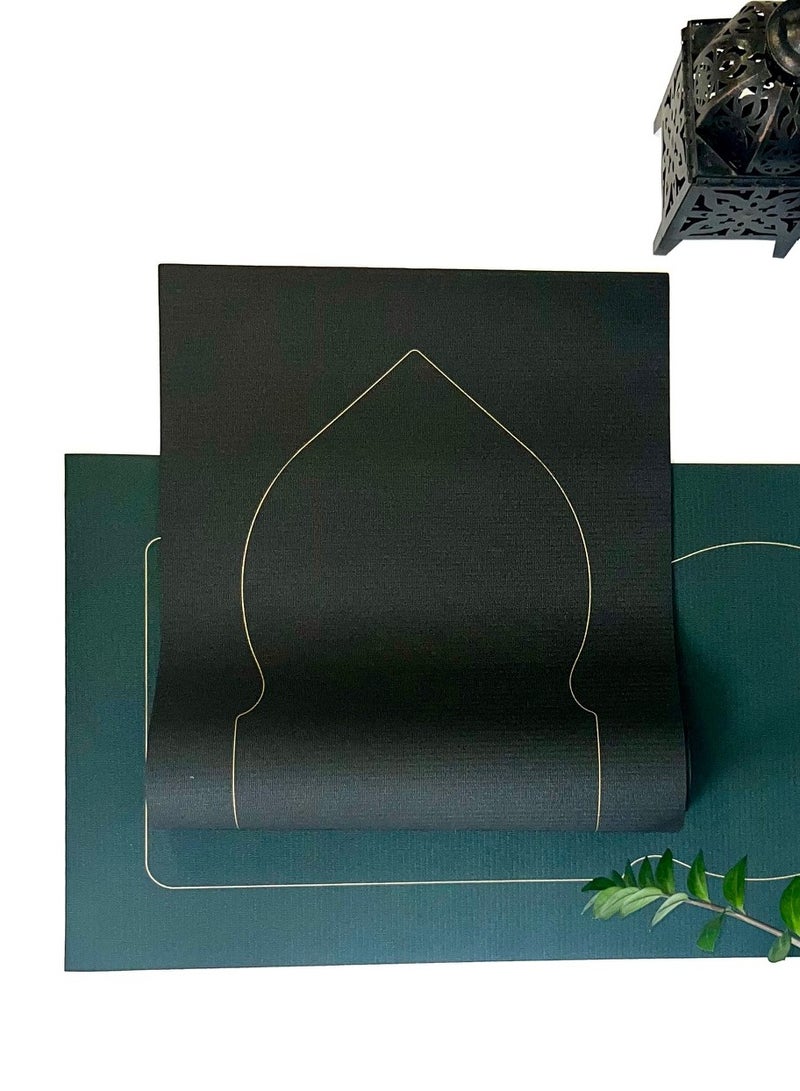 سبيل SABEEL سجادة صلاة بدعم للركبة وسميكة بسمك 5 مم - لون أسود - Image 1