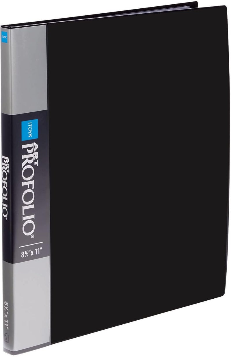 ITOYA Original Art ProFolio 8.5x11 Black Art Portfolio Binder with Plastic Sleeves with 48 Pages - Portfolio Folder for Artwork with Clear Sheet Protectors - Presentation Book for Art Display - Image 1