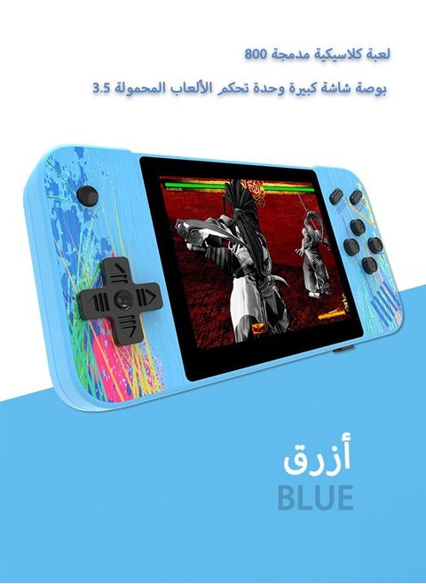 وحدة تحكم ألعاب محمولة باليد وحدة تحكم ألعاب محمولة باليد بشاشة كبيرة 3.5 بوصة وحدة تحكم ألعاب فيديو قديمة مدمجة 800 لعبة كلاسيكية هدية رائعة للأطفال البالغين وحدة تحكم ألعاب محمولة باليد وحدة تحكم ألعاب محمولة باليد
