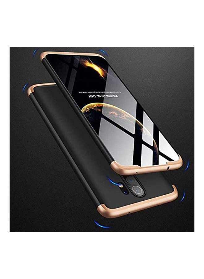 NIBEMINENT 360 Degree Full Body Coverage Protection Hard Pc 3 In 1 Detachable Protective Case Cover For Xiaomi Mi Note 8 Pro Black Gold - Image 2