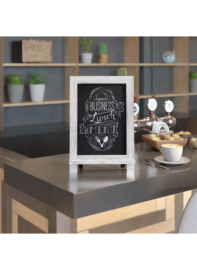 HBCY Creations Rustic Whitewash Tabletop Chalkboard Sign/Hanging Magnetic Wall Chalkboard/Small Countertop Chalkboard Easel/Kitchen Countertop Memo Board / 9.5” X 14” Weddings Birthdays Baby Announcements  - Image 5