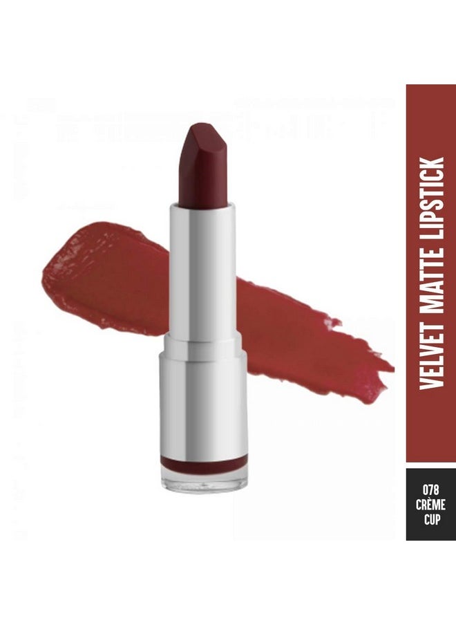 Colorbar - Velvet Matte Lipstick, Creme Cup 1, 4.2G | Creamy Matte Finish | High Pigmented Formula | Lasts Upto 5 Hours | Smudgeproof - Image 1