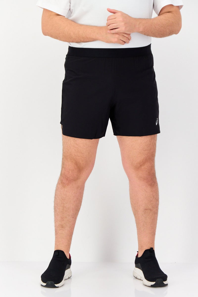 asics Men Sportswear Fit Drawstring Running Shorts, Black - Image 1