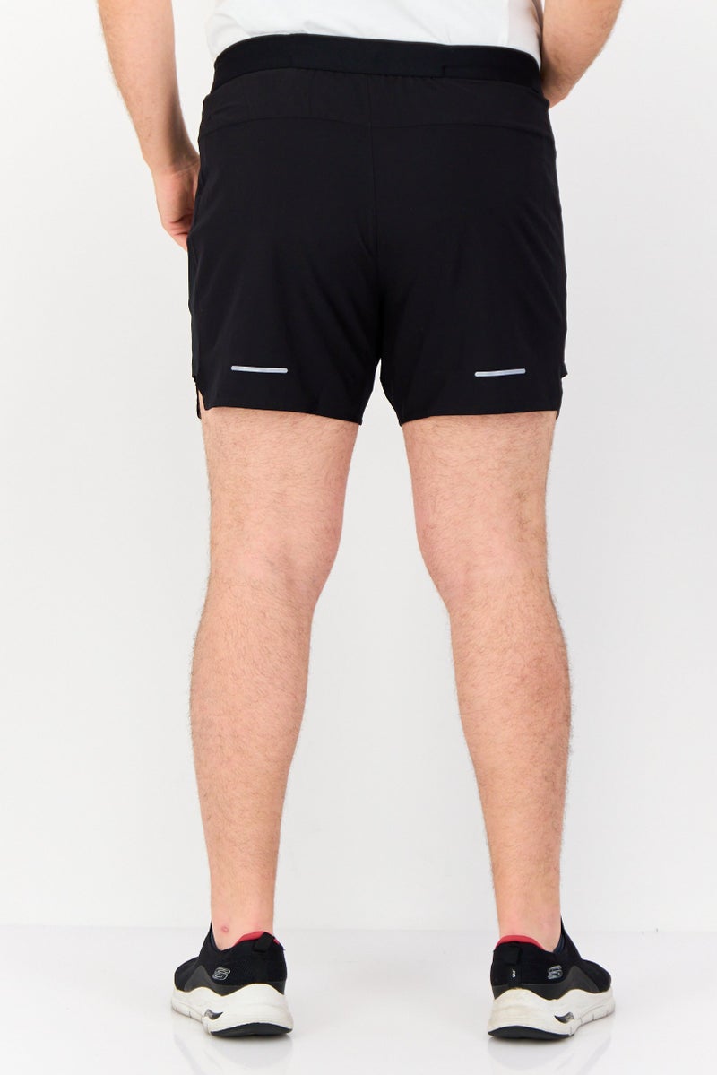 asics Men Sportswear Fit Drawstring Running Shorts, Black - Image 4
