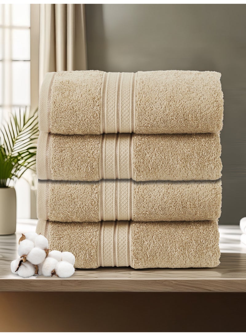 Donetella 4-Pcs Premium Bath Towel Set (70x140 cm) – 600 GSM 100% Cotton,100% Combed Cotton 600 GSM | Quick Dry, Ultra-Absorbent, Thick & Plush | Ideal for Bath, Spa, Gym, Hotel & Everyday Luxury - Image 1