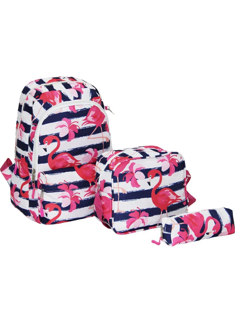 Cambridge Polo Club Flamingo Triple School Bag Set