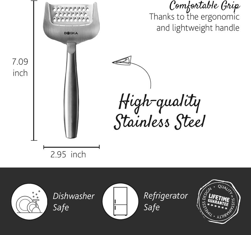 Boska Stainless Steel Grater  Cheese Grater Copenhagen Best for Hard Cheese Citrus and Vegetables  Multifunctional RustProof Shredder  Manual Handheld  10 Year Warranty - Image 5