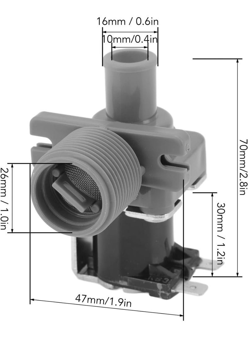 Machine Water Switch Solenoid Valve, 50Hz ABS Washing Machine Water Inlet Valve Easy to Install 220‑240V to Maintain - Image 3