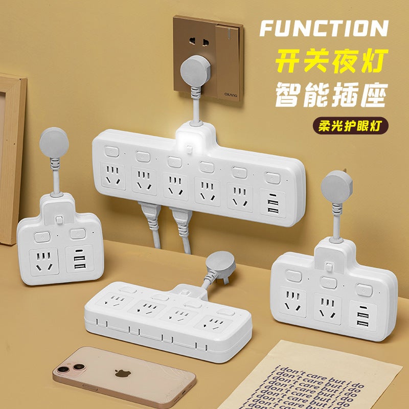 Wireless Extension Socket Multi-Switch Usb Plug Strip Conversion Plug Household Power Converter Multi-Function Socket - Image 2