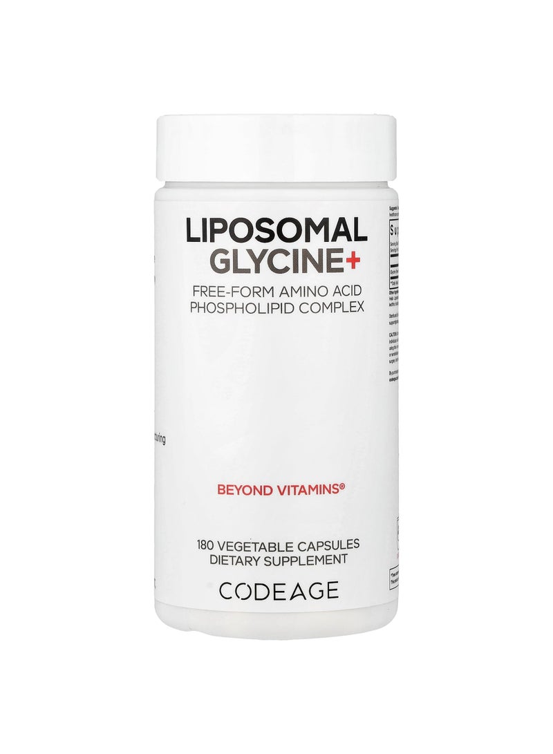 Codeage Liposomal Glycine+, 180 Vegetable Capsules (500 mg per Capsule)
