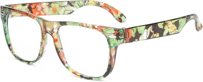OWL Kids Clear Lens Glasses UV Protection for Children, Colorful Frames Fun Pretend Play Eyewear Non Prescription - Image 1