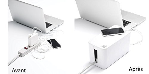 Bluelounge CableBox Mini White - Cable Management - Small Surge Protector Included - Image 4