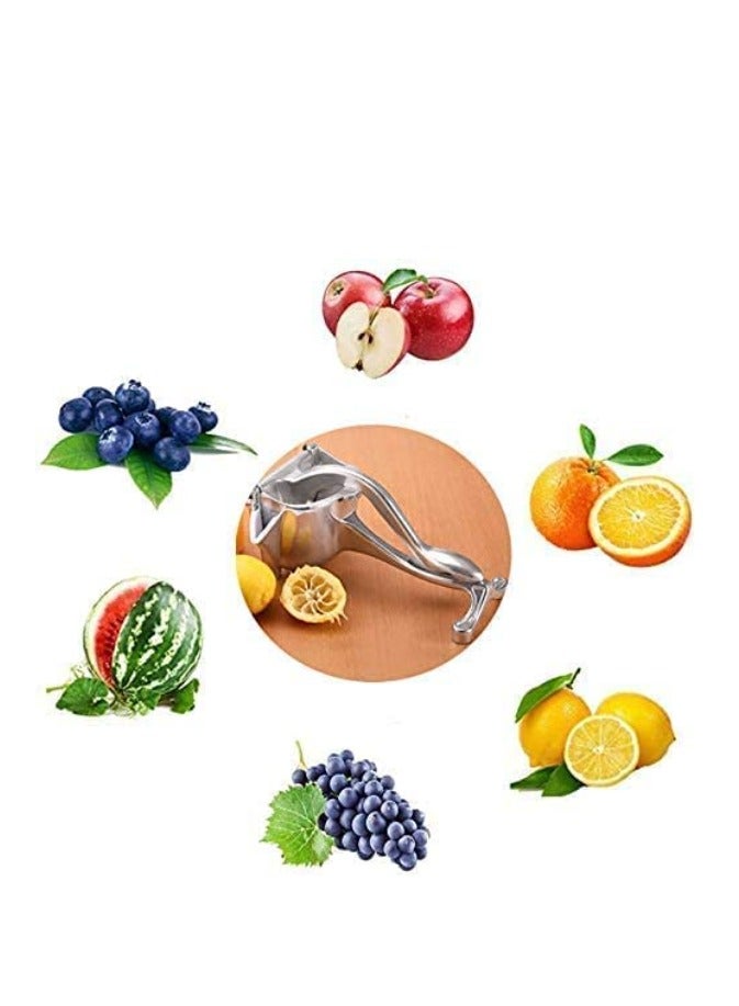 Aluminium Fruit Squeezer And Pressure Fruit Juicer Press Household Kitchen Tool Fruit Juicer Citrus Extractor Tool - Silver - Image 3