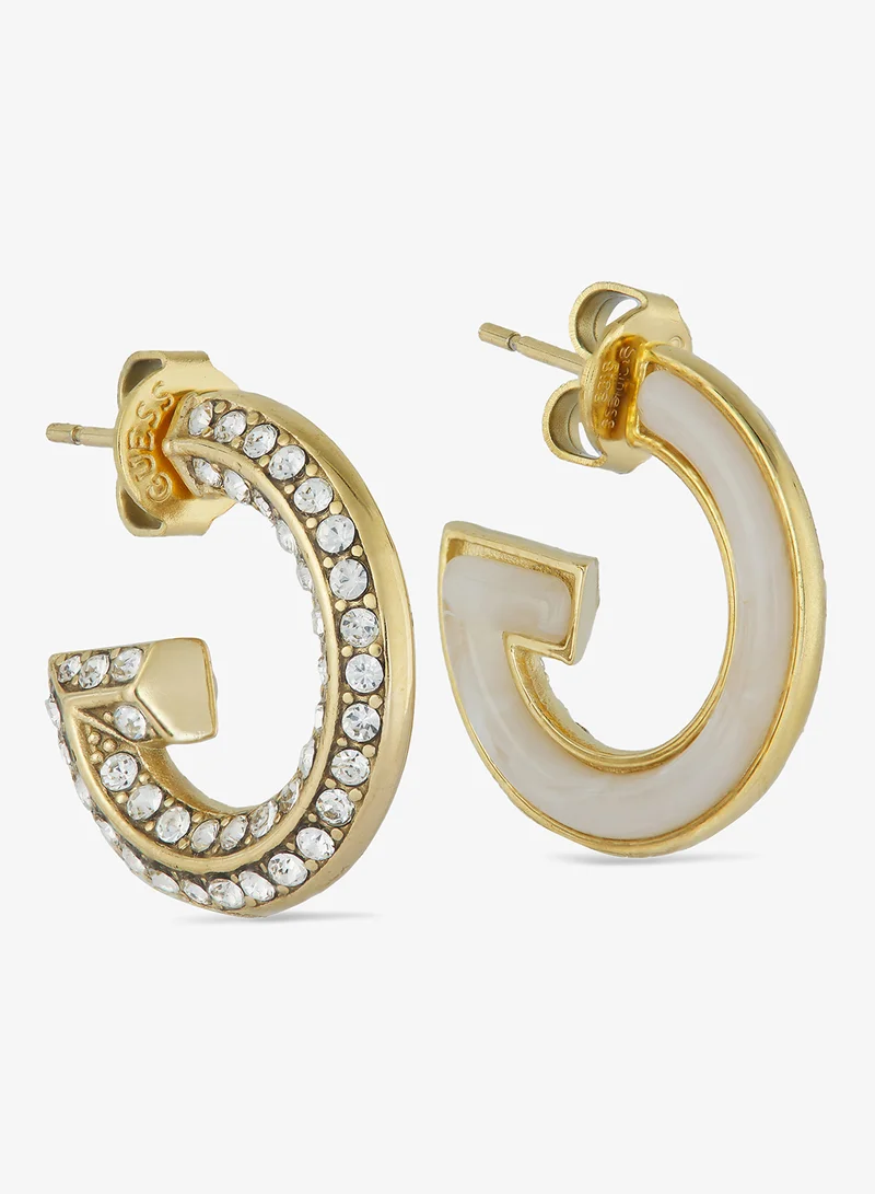 GUESS G Crystal Logo Earrings