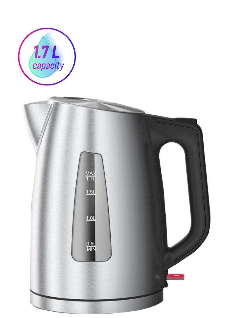 سيتا غلاية كهربائية محمولة للشاي والقهوة. الفولاذ المقاوم للصدأ، سعة 1.7 لتر. الاغلاق التلقائي. تصميم باللونين الأسود والفضي - Image 1