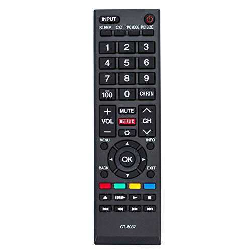 Beyution New CT-8037 Remote Control Compatible with Toshiba LCD LED Smart TV 40L3400 40L3400U 40L3400UC 50L3400 50L3400U 50L3400UC 58L5400 58L5400U 58L5400UC 65L5400 65L5400U 65L5400UC - Image 3