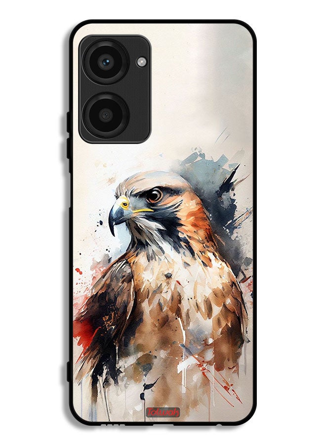 Tolwak Realme 10 Pro Protective Case Cover Eagle Abstract Art - Image 1