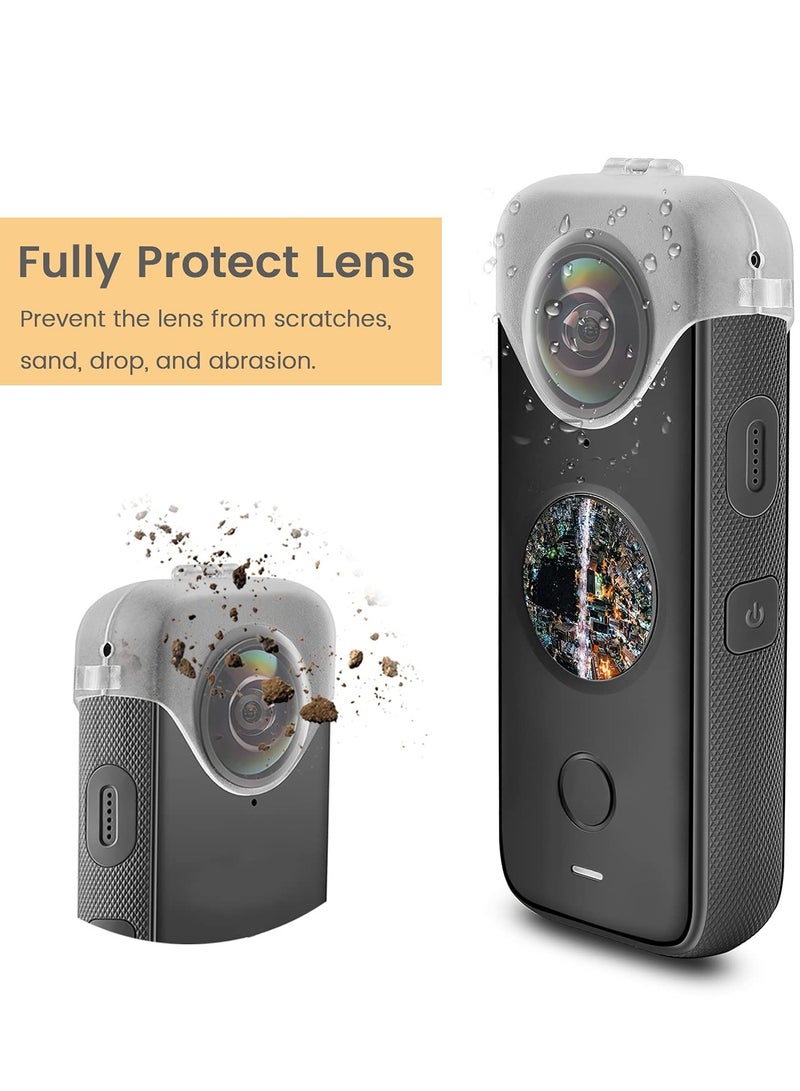 SOLARAE Lens Guards for Insta360 ONE X2, Transparent Protective Case for Insta 360 ONE X2 Panoramic Action Camera Accessory, Accessories for Insta 360 ONE X2 - Image 4