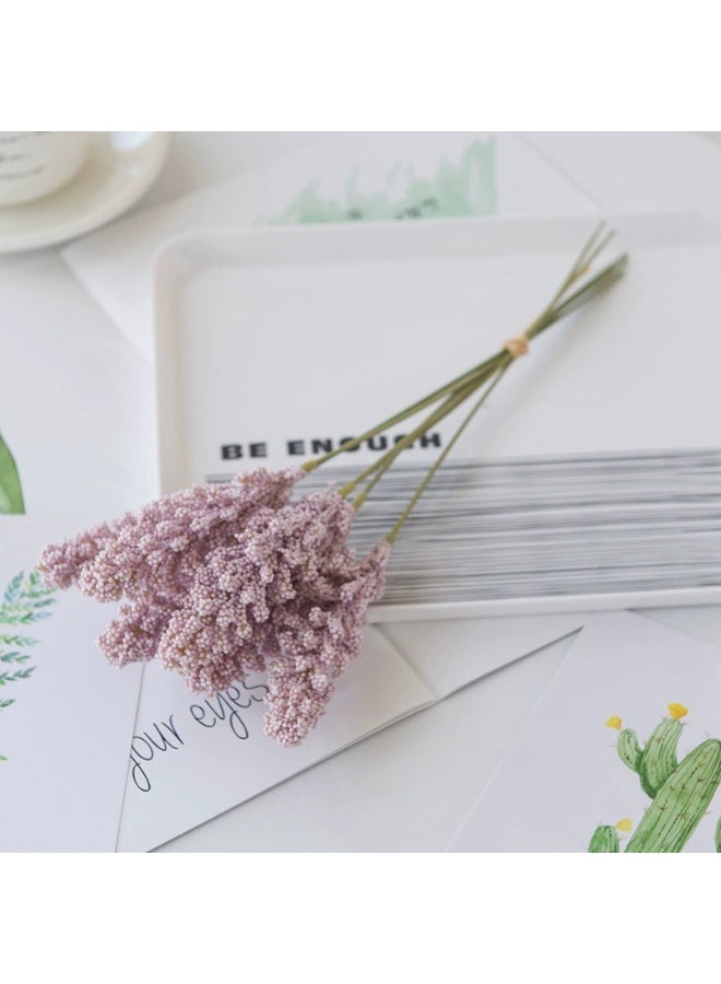 Goolsky 18 قطعة من النباتات الاصطناعية من رغوة اللافندر باقة العروس زينة الخريف زهور مزيفة مزهرية للمنزل زينة رأس السنة الجديدة في الهواء الطلق حديقة باقة الزفاف غرفة المعيشة إكليل DIY منتجات منزلية - Image 3