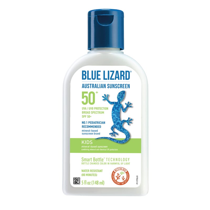 BLUE LIZARD Kids Mineral-Based Sunscreen Lotion, SPF 50, Cream, 5 Fl Oz - Image 1
