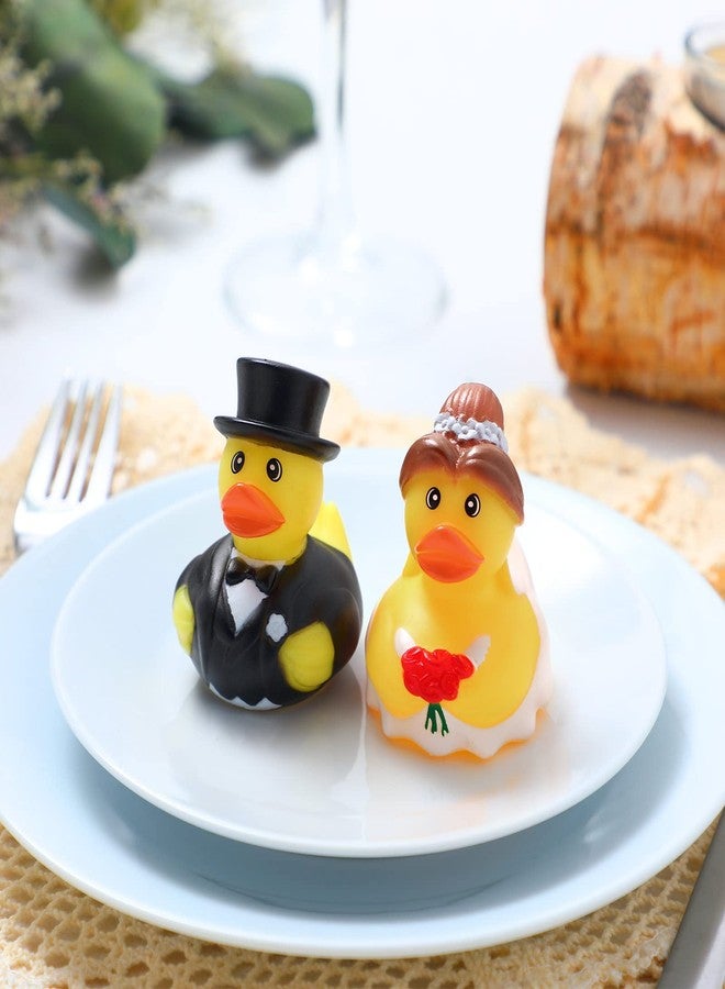 Jerify 12 Pcs Bride Groom Duck Bath Toy 2.5 Inch Wedding Rubber Duck Marriage Mini Ducks for Ceremony Baby Bridal Shower Gift Souvenir - Image 4