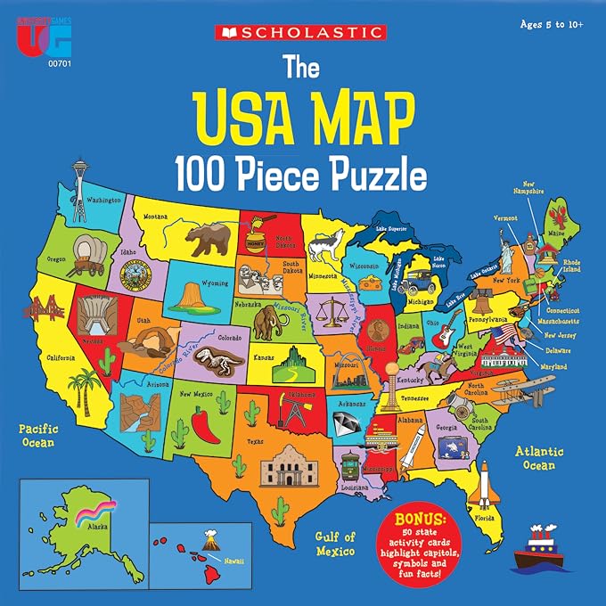 scholastic , Scholastic Race Across the USA Board Game , Geography Learning Game for Kids and Families, for 2 to 4 Players Ages 8 and Up - Image 2