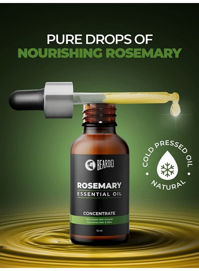 BEARDO Rosemary Essential Oil ; Hair Oil ; Rosemary Essential Oil For Hair Growth ; For Hair & Skin Nourishment ; 100% Natural ; Aroma Oil ; Rosemary Oil 15 Ml - Image 5