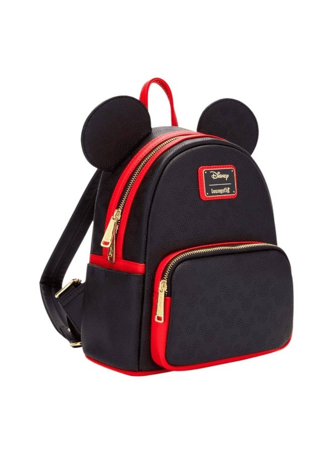 Loungefly x Funko POP! Disney Mickey Mouse Silhouette Ears AOP Cosplay Mini Backpack (23 x 12.7 x 27.5 cm, Black/Red) - Image 2