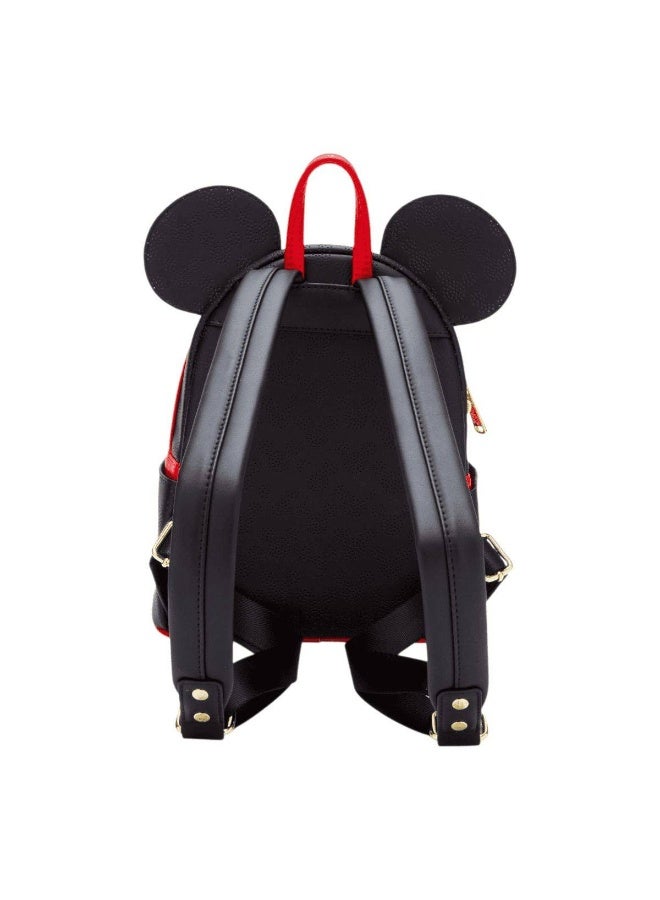 Loungefly x Funko POP! Disney Mickey Mouse Silhouette Ears AOP Cosplay Mini Backpack (23 x 12.7 x 27.5 cm, Black/Red) - Image 4