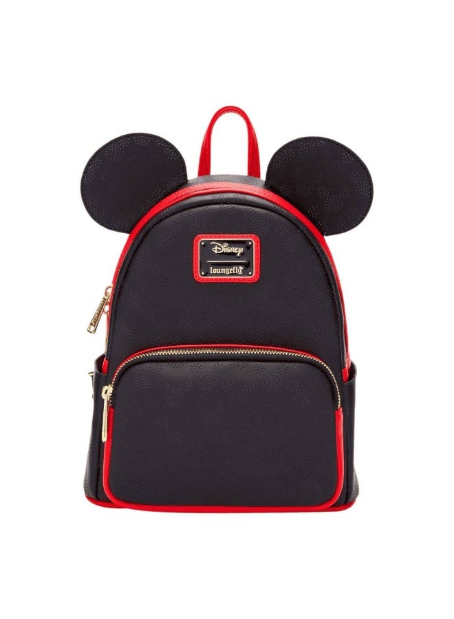 Loungefly x Funko POP! Disney Mickey Mouse Silhouette Ears AOP Cosplay Mini Backpack (23 x 12.7 x 27.5 cm, Black/Red) - Image 1