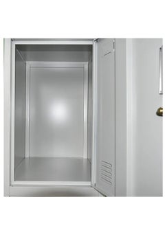 Protector PROTECTOR Three doors locker, Steel Metal Storage Locker- for Home & School & Office - Lock With plastic handle (Gray)  - Image 4