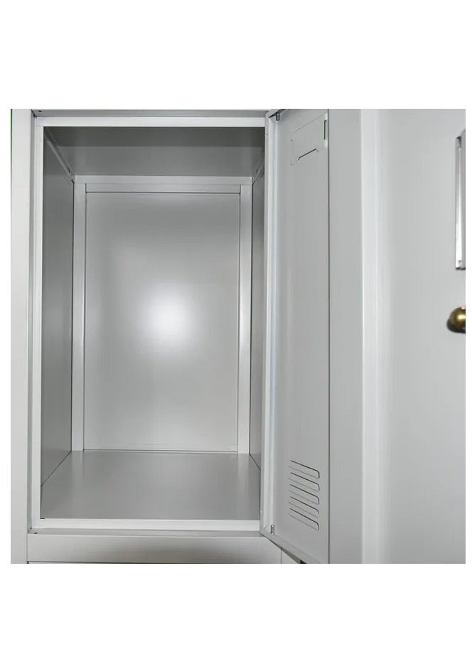 Protector PROTECTOR Three doors locker, Steel Metal Storage Locker- for Home & School & Office - Lock With plastic handle (Gray)  - Image 4