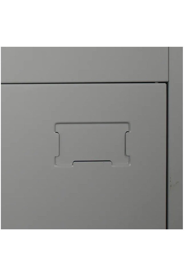 Protector PROTECTOR Three doors locker, Steel Metal Storage Locker- for Home & School & Office - Lock With plastic handle (Gray)  - Image 5