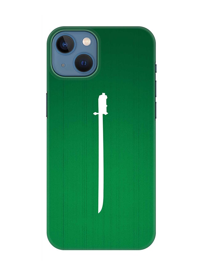 Stylizedd Case for iPhone 15 Plus Slim Snap Classic Series Mobile Cover Hard PC Shield Matte Finish Phone CasePrint - Sword Of Saudi - Image 1