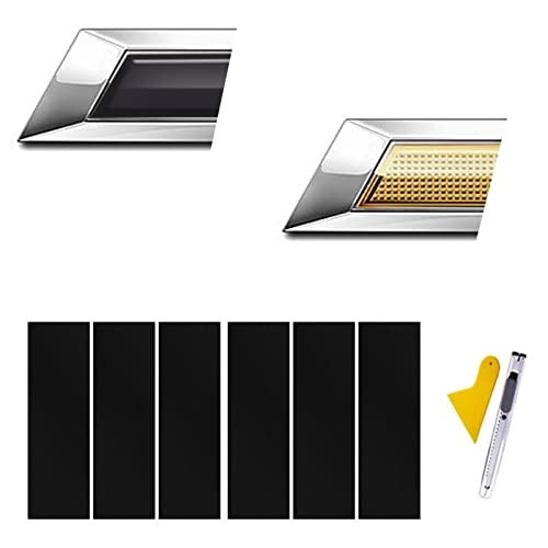 LANZMYAN Compatible with Bowtie Logo Wrap Stickers Cut-Your-Own Emblem Overlay DIY Decals for Chevy 6PCS Matte Black - Image 1