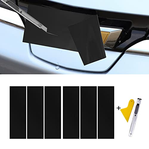 LANZMYAN Compatible with Bowtie Logo Wrap Stickers Cut-Your-Own Emblem Overlay DIY Decals for Chevy 6PCS Matte Black - Image 3