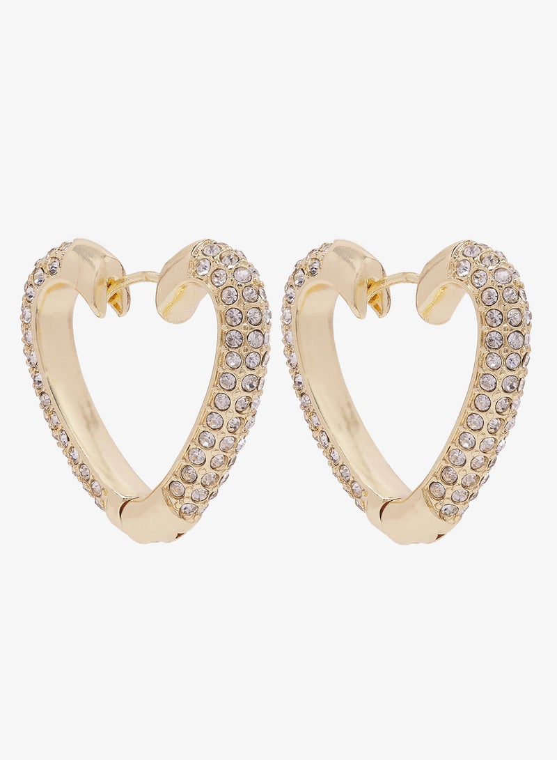 ايلا ليمتد اديشن أقراط على شكل قلب مرصعة بالكريستال الراين - Image 1